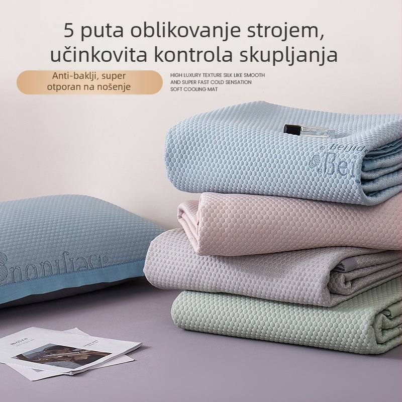 Ice Silk set prostirke, sklopivi Jacquard uzorak, moderan minimalistički stil, kemijsko vlakno