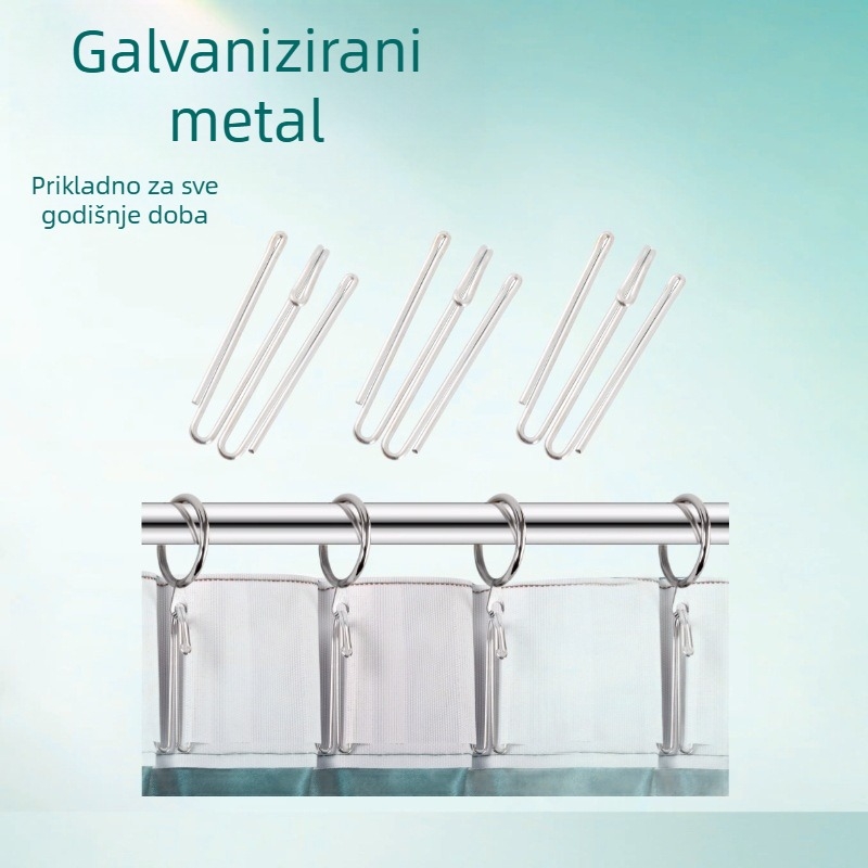 Galvanizirani metalni kuka za zavjese, četverokraki