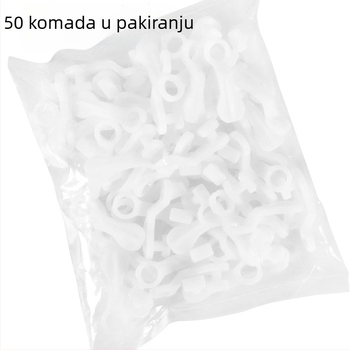Kuglična klizna tračnica za zavjese, plastična, 50 komada u pakiranju