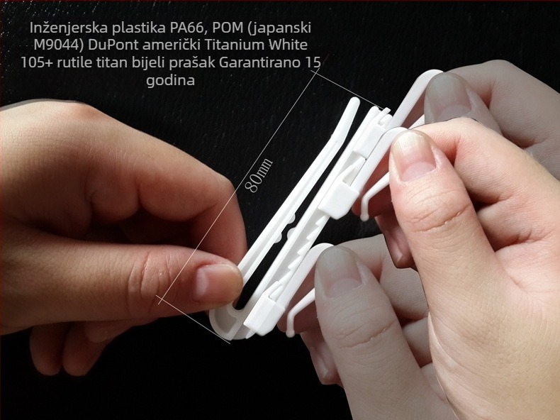 Zavjesni kuka GG-01, plastična, moderni minimalistički stil