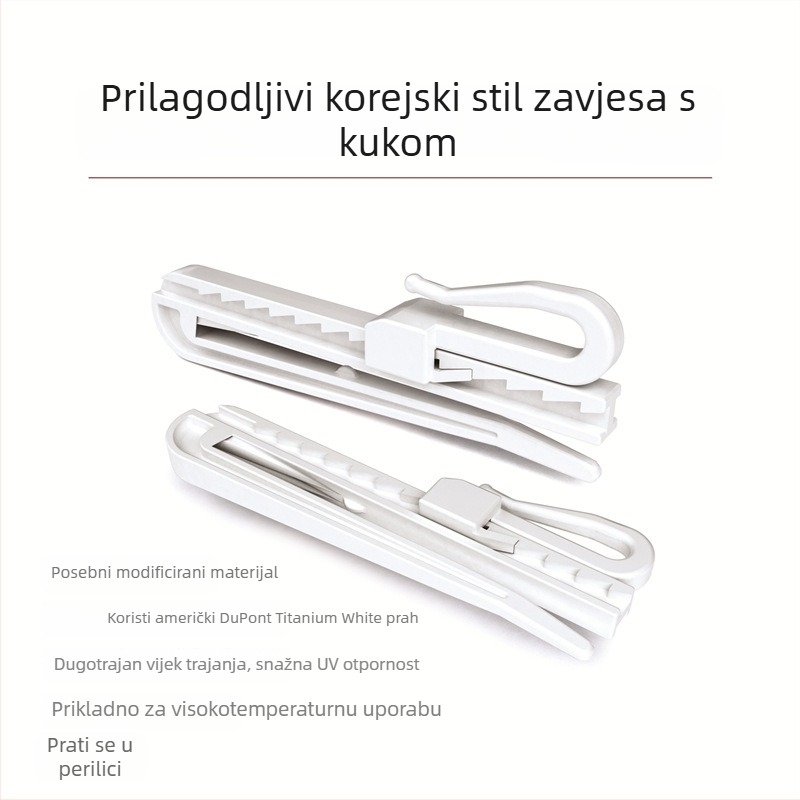 Zavjesni kuka GG-01, plastična, moderni minimalistički stil