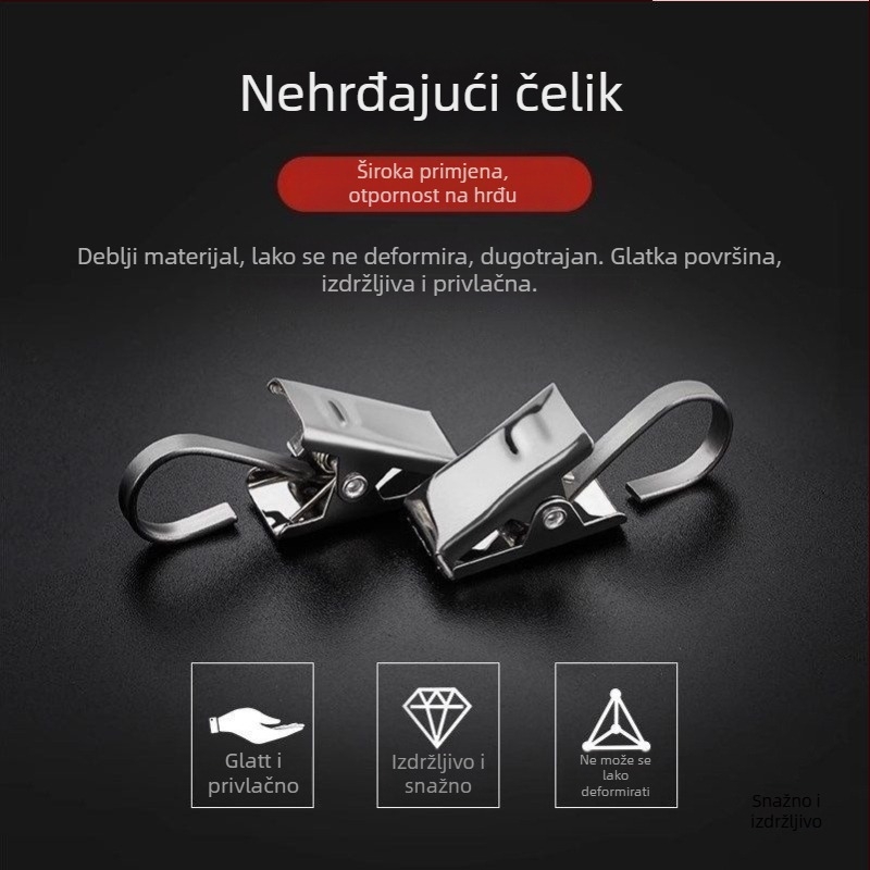 Set klipova za zavjese i kuka, materijal: svila, stil: universal