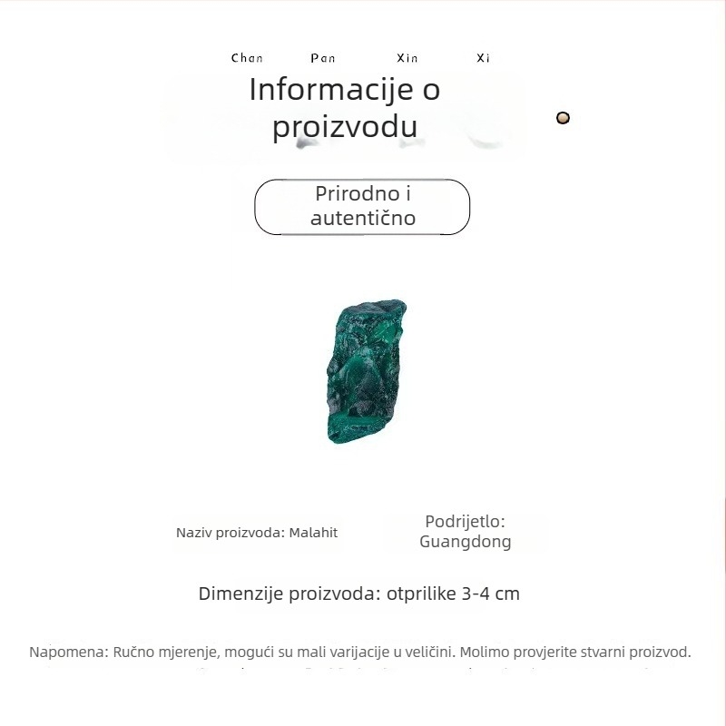 Prirodni afrički malahit – kristalni sirovi kamen za dekorativne pejzažne uzorke, zasebno pakiranje u PP vrećici