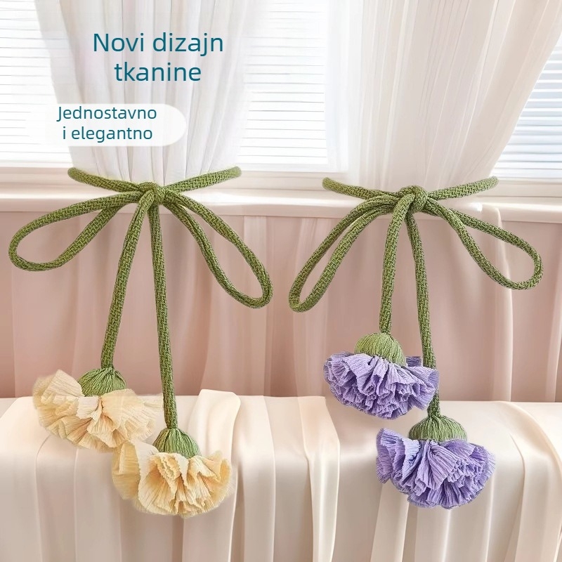 Pojas za zavjese za dječju sobu – podesiv, od tkanine, moderan minimalistički stil