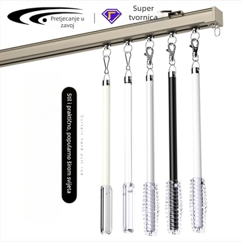 Ručna poluga za zavjese – aluminijska legura, dodatak za zavjese, za viseće zavjese