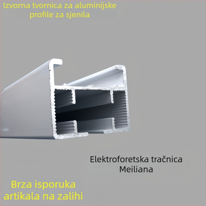 Motorizirana aluminijska šina za zavjese – otvaranje i zatvaranje, moderni minimalistički dizajn, duljine 6.0 m / 6.3 m / 6.7 m, marka Meilianda