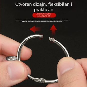 Nerđajući čelični prsten za zavjese s kopčom, tuš-zavjese, pribor za zavjese (Kategorija: Drugo; Marka: Drugo; Materijal: Drugo; Stil: Drugo)