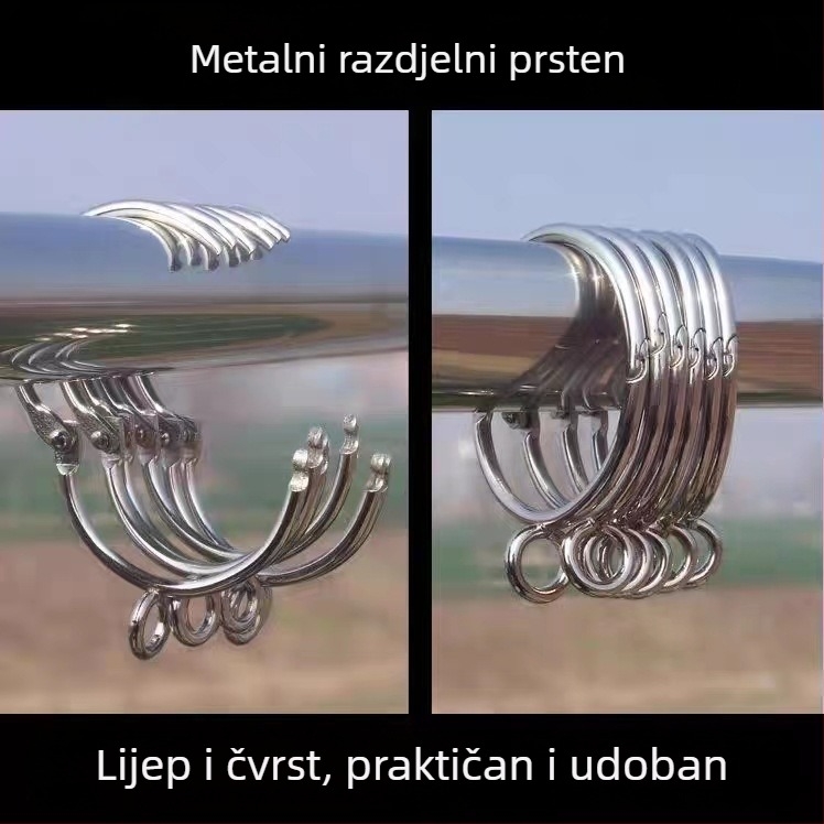 Nerđajući čelični prsten za zavjese s kopčom, tuš-zavjese, pribor za zavjese (Kategorija: Drugo; Marka: Drugo; Materijal: Drugo; Stil: Drugo)