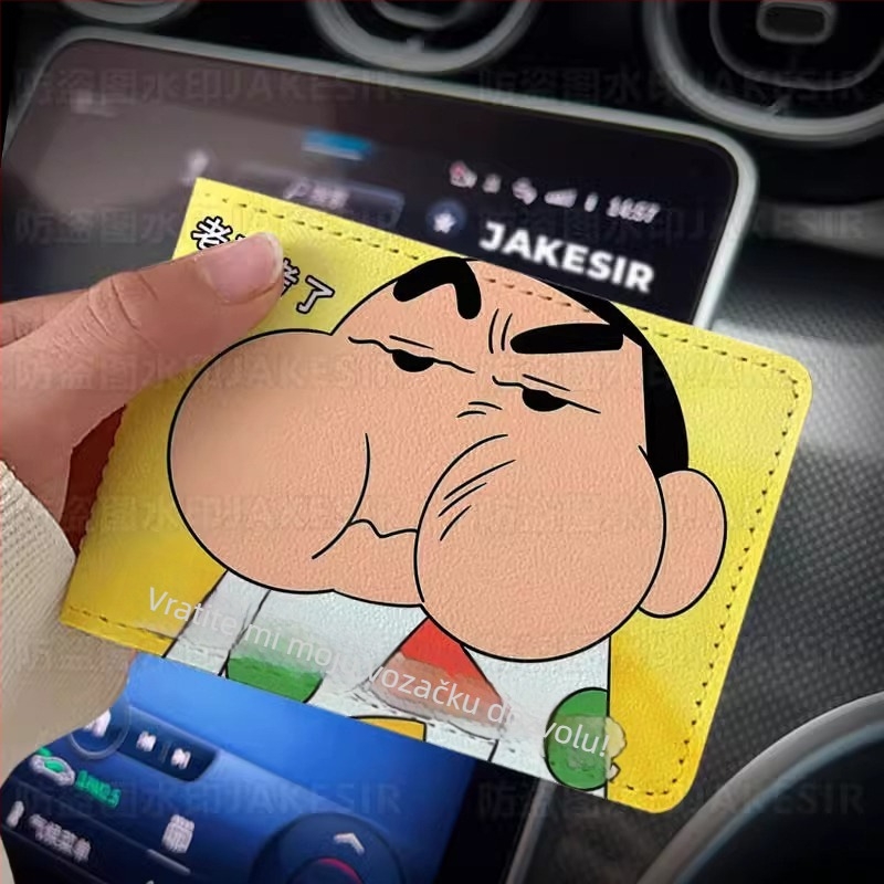Držač vozačke – Crayon-stil Personalizirana kožna futrola za automobil, zaštitni poklopac, unisex; Materijal: PU; Podstava: umjetna koža