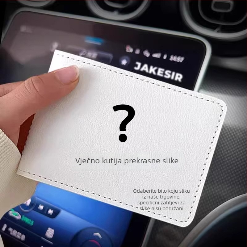 Držač vozačke – Crayon-stil Personalizirana kožna futrola za automobil, zaštitni poklopac, unisex; Materijal: PU; Podstava: umjetna koža