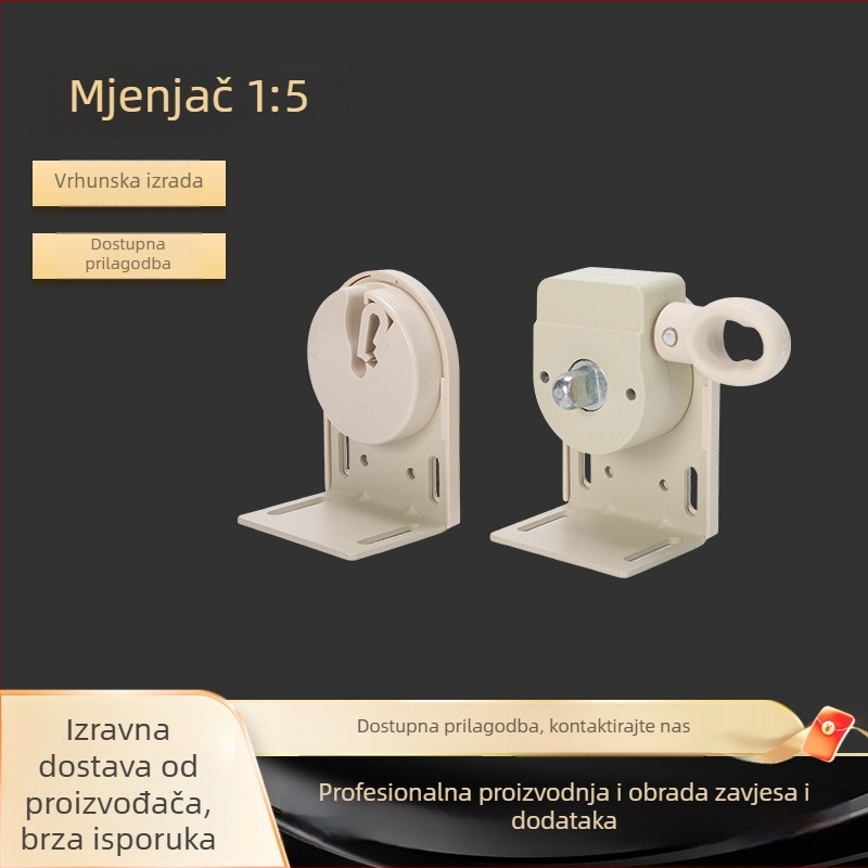 Vanjske upravljačke glave za zavjese s 1:5 mjenjačem, ručni pogon, željezni nosač, aluminijska legura kućište, turbina od cinkove legure