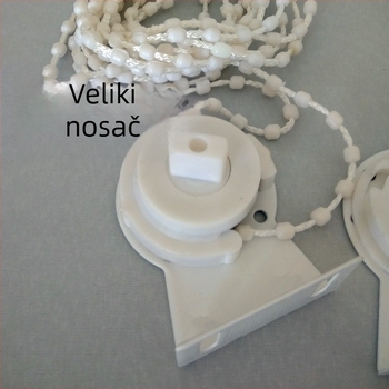 Dijelovi za rolete s vučnim perlicama i željeznim nosačem, dimenzije 38 mm/28 mm