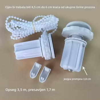 Univerzalni pribor za rolete bez bušenja – nosač upravljačkog užeta za glavu, proširivi i teleskopski ručni povlačenje