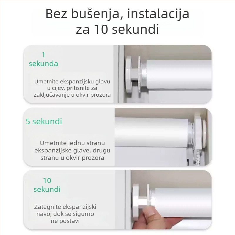 Univerzalni pribor za rolete bez bušenja – nosač upravljačkog užeta za glavu, proširivi i teleskopski ručni povlačenje