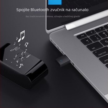 USB Bluetooth audio odašiljač za stolno računalo i prijenosno — USB sučelje, Bluetooth 5.0, 2.4 GHz, domet 3 m, vanjsko napajanje