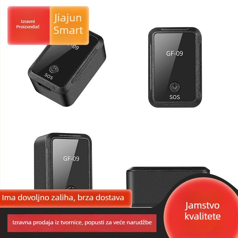 GF09 GPS tracker s WiFi, SOS i alarmima geofence, točnost pozicioniranja 10 metara, polimerna baterija 96 sati