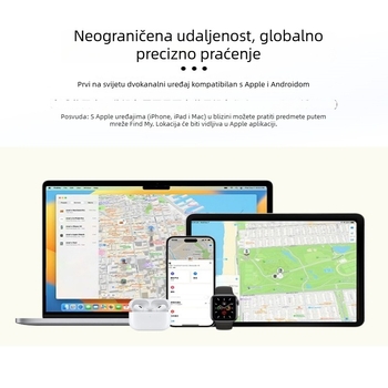 K2 Pro pametni tracker protiv gubitka, ABS kućište, 110 mAh baterija, neograničen bežični domet, univerzalna kompatibilnost