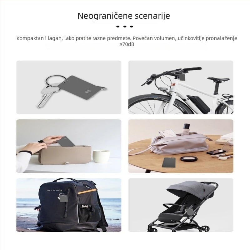 K2 Pro pametni tracker protiv gubitka, ABS kućište, 110 mAh baterija, neograničen bežični domet, univerzalna kompatibilnost