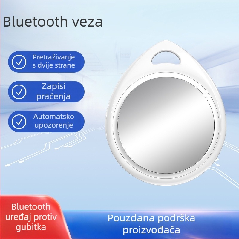 Bluetooth lokator za dragocjenosti – 8 g, plastično kućište, baterija tipa gumba, kompatibilan s iOS-om