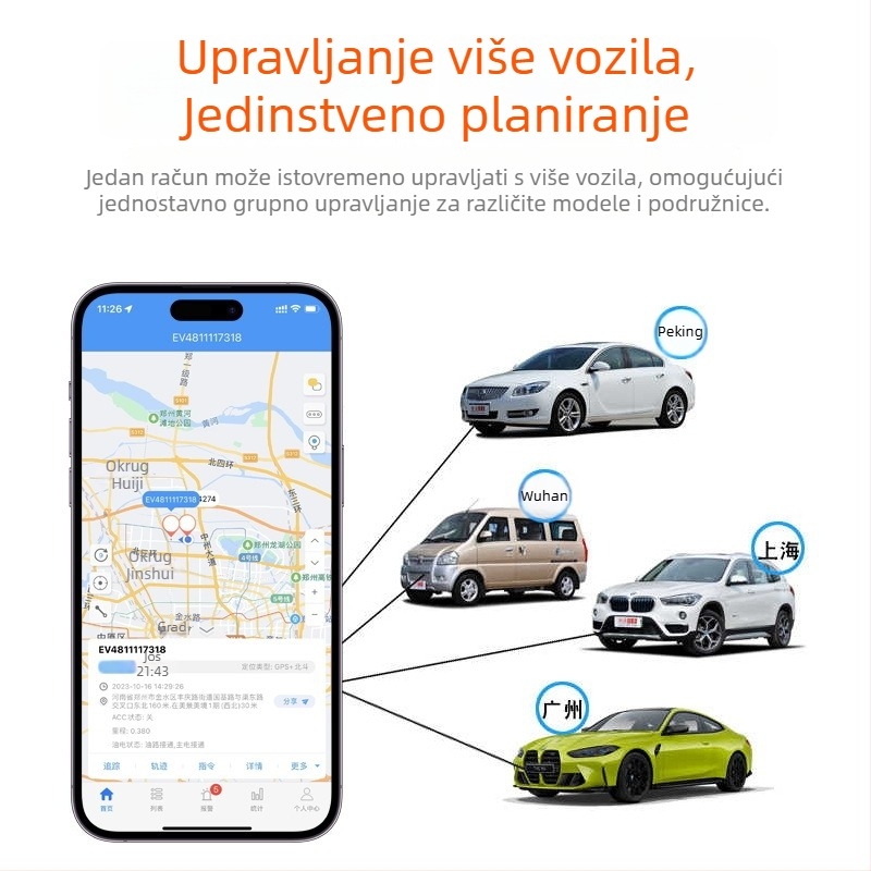 Beidou GPS tracker za vozila – motocikli i automobili, sustav protiv krađe putem kabelske veze, ugrađeni uređaj za praćenje u vozilu