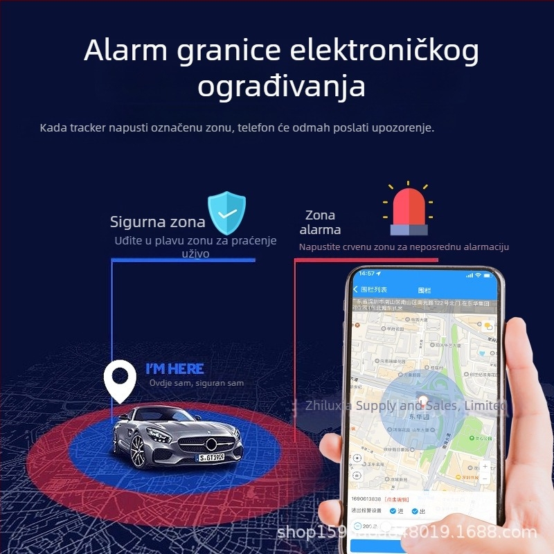 GPS tracker za vozilo X18 s točnošću 5 m, ugrađena antena, napajanje 9-90V, karta u stvarnom vremenu, alarm elektroničkog ograđivanja i reprodukcija putanje