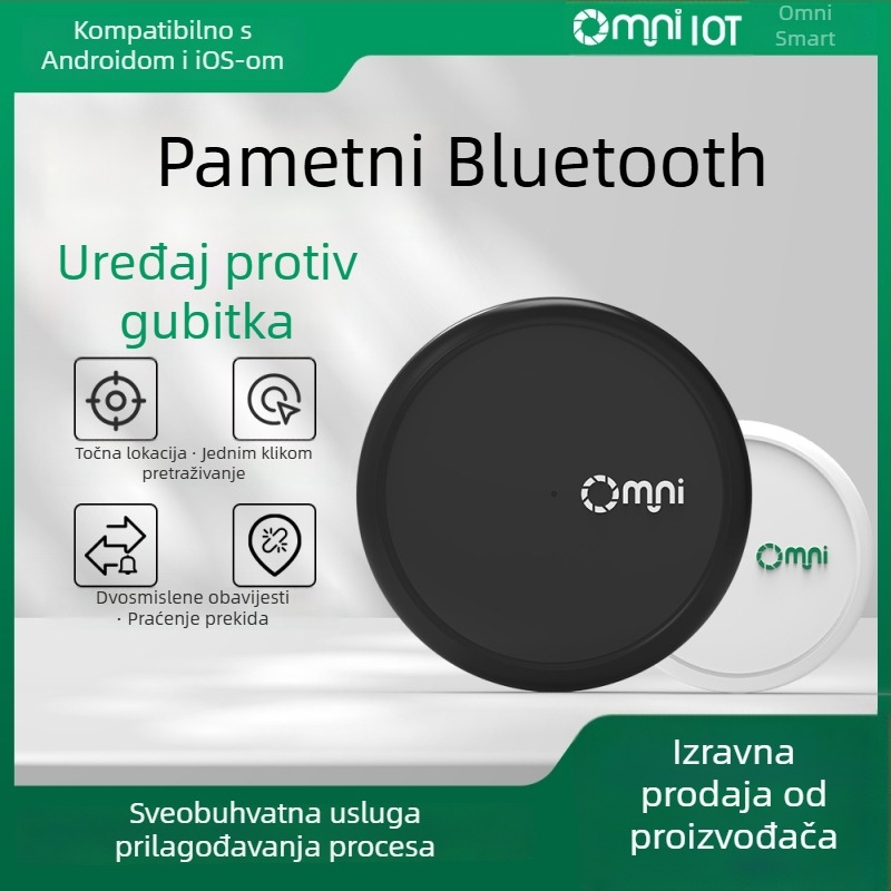 Omi OPD04 Bluetooth locator protiv gubitka uz praćenje putem aplikacije, dvostruka podsjetnica; Android i iOS kompatibilno; CR2032 baterija