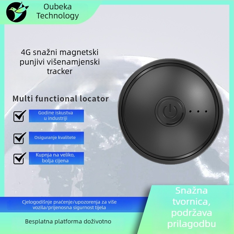 Kružni GPS tracker za automobil s 4G Beidou, magnetsko pričvršćivanje, bez ugradnje, višenamjenski
