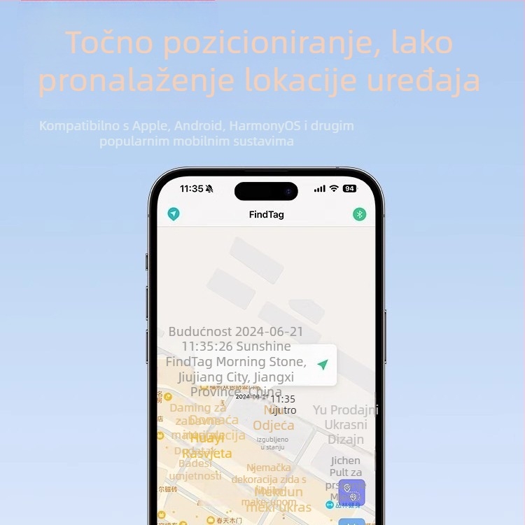 Globalni GPS lokator za djecu, starije osobe i kućne ljubimce — Model GJ001, Wheat, ABS kućište, Buzzer