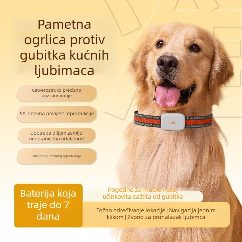 Beidou GPS lokator za kućne ljubimce, mačke i pse, vodootporan, daljinsko praćenje