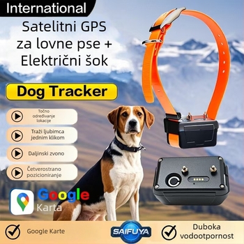 GPS tracker za pse | Vodootporan IP65 | Točnost GPS do 3 m | Višestruki alarmi: vibracija, SOS, mobilni alarm, geofence, prekoračenje brzine | Baterija 4000 mAh, do 25 dana