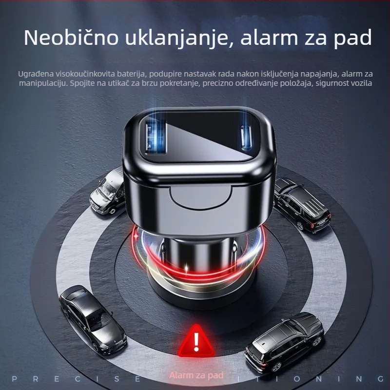 Beidou GPS lokator za vozilo, bez instalacije, dvostruko USB brzo punjenje, ugrađena antena, preciznost GPS 1-10 m