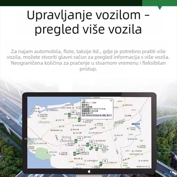 Beidou GPS lokator za vozilo s priključnim kabelom, za automobile, motocikle i električna vozila, alarm brzine
