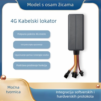 4G GPS tracker za auto i motocikl – točnost 5 m, polimerna baterija, dimenzije 80×39×17 mm, karte Google/Baidu/AMap