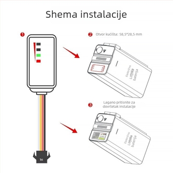 4G GPS lokator za električno vozilo s prikazom razine baterije i zaštitom od manipulacije
