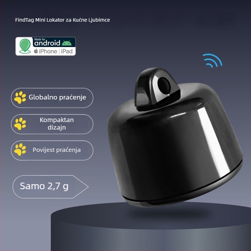 GPS locator P-23 za Android i iOS s povijesnim praćenjem, GPS pozicioniranjem, nošenje na ogrlicu ili na zglob i navigacija jednim klikom.
