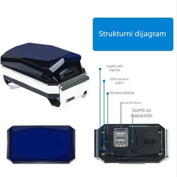 G12 bežični lokator za kućne ljubimce s GPS-om, vodootporan, anti-loss i anti-theft tracker — točnost GPS 500; načini alarma: vibracija, SOS, ograda; trajanje baterije 240; antena: GPS+WiFi+AGPS+Beidou+bazna stanica