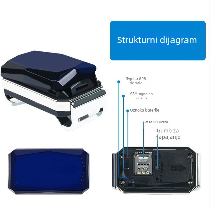 G12 bežični lokator za kućne ljubimce s GPS-om, vodootporan, anti-loss i anti-theft tracker — točnost GPS 500; načini alarma: vibracija, SOS, ograda; trajanje baterije 240; antena: GPS+WiFi+AGPS+Beidou+bazna stanica