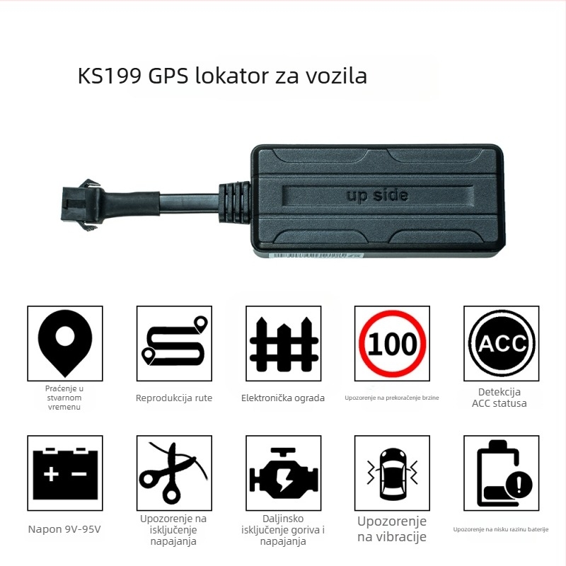 4G GPS tracker u realnom vremenu za upravljanje flotom i upozorenja na prekid napajanja i goriva