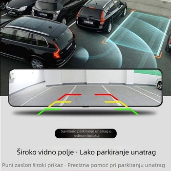 Nova 12-inčna dash cam za automobil s dvostrukim objektivom, noćno vidno 2K/4K, Wi-Fi, GPS praćenje puta, DVR