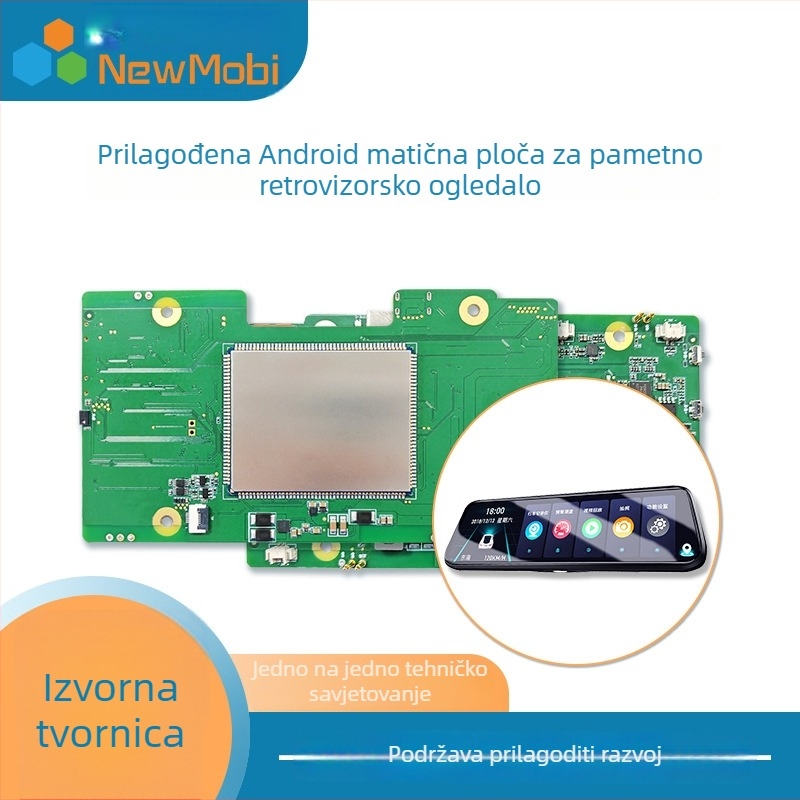 Android temeljen pametni retrovizor automobila s dvostrukim 13MP kamerama | 1080p snimanje, F2.0, Quad/Octa jezgre, 2GB+16GB–6GB+128GB; ADAS, vožnja unazad, detekcija mrtvog kuta, glasovno upravljanje