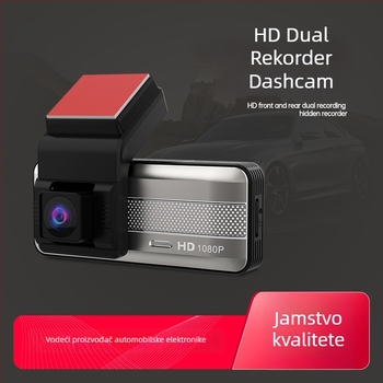 Dz 772 Auto kamera- ogledalo s noćnim vidom, dvostruka leća, kut snimanja 160°, 12MP, podržava TF karticu do 128GB, ugradnja na vjetrobransko staklo, napajanje 12V