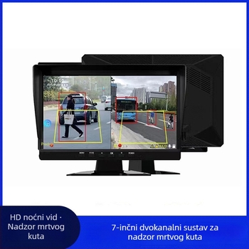 Kamionska dash kamera s HD noćnim vidom, BSD nadzor mrtvih kutova, upozorenja pješacima i vozilima, zaštita od krađe goriva noću