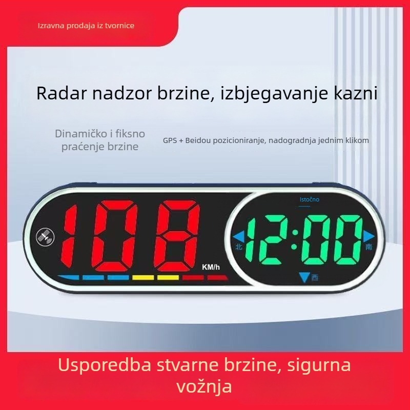 HUD automobilski Head-Up zaslon K-11 universalni Beidou GPS USB 130 g