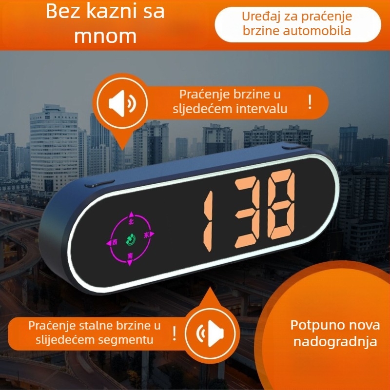 Automobilski HUD (Head-Up Display) s Beidou navigacijom, glasovnim upozorenjima, universalna kompatibilnost, model 2025