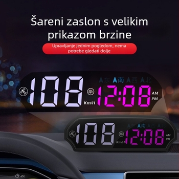 2025. godišnji model, solarni HUD zaslon s radar detektorom, bežični šareni GPS, minimalistički dizajn