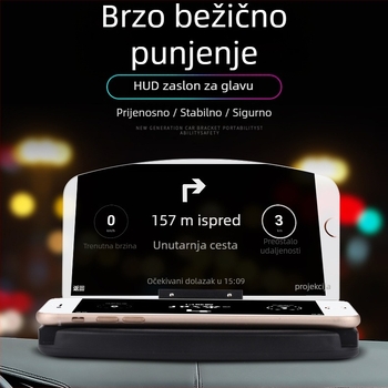 Auto nosač za telefon s HUD zaslonom, XC90 model, plastično kućište, univerzalna kompatibilnost, podrška prilagodbi