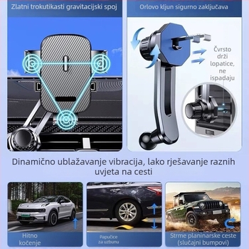 NXC držač telefona za ventilacijski otvor automobila, univerzalni, plastični, snap-on montaža