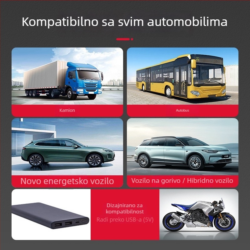 Big Plus HUD zaslon za automobil s GPS navigacijom, USB napajanjem, sklopni dizajn