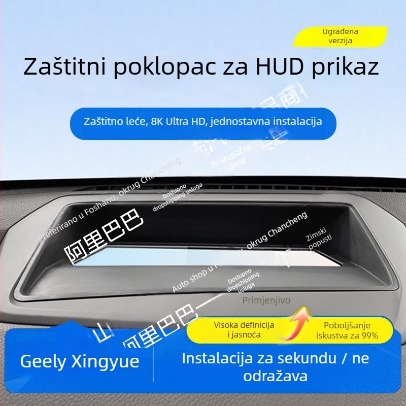 HUD zaštitni okvir za Geely Xingyue L (ugrađena verzija) – ABS, zaštitni poklopac za prašinu instrument ploče