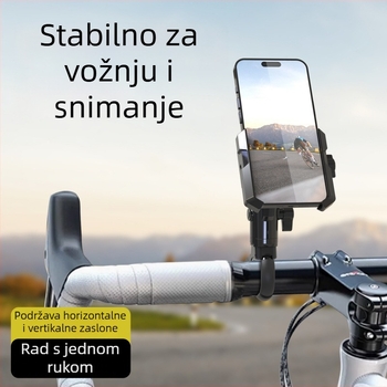 Držač telefona za bicikl – tip nosača automobilske vrste za cestovni, planinski i električni bicikl, drveno kućište, opći stil